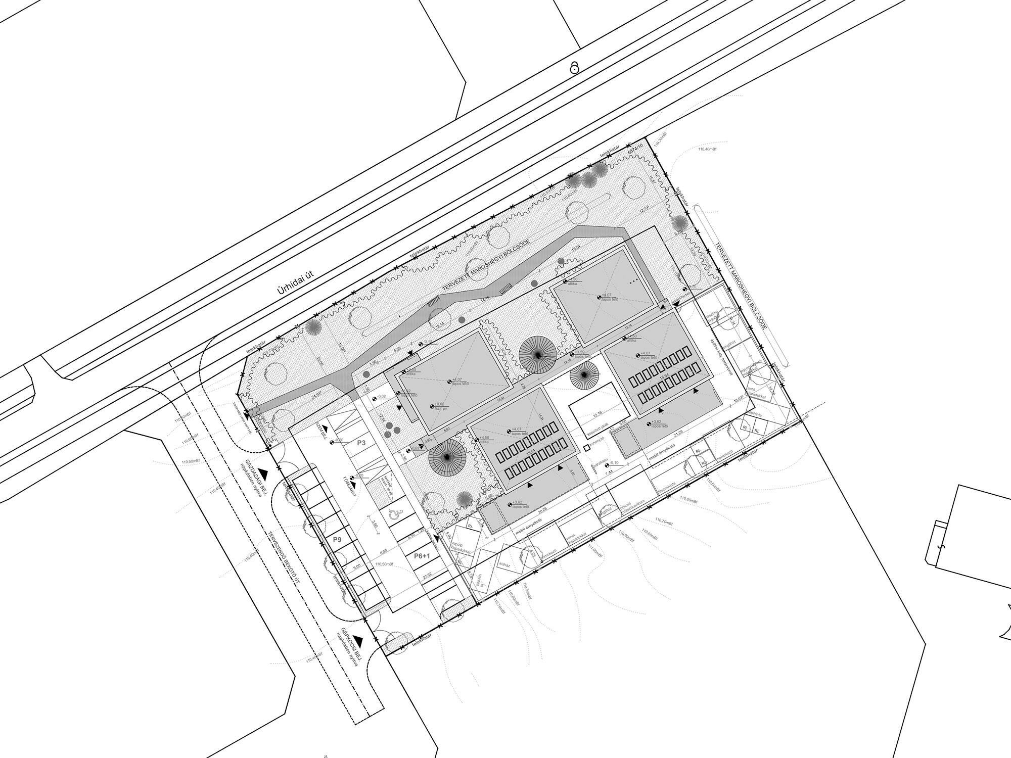 Lageplan des Gebäudes.