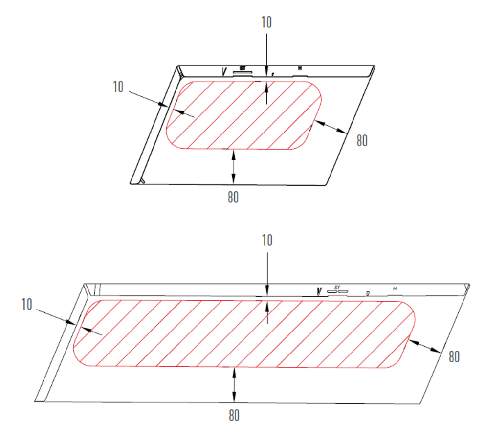 L'illustration montre la zone de pose des bardeaux de façade et des bardeaux de façade XL.