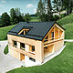 La photo présente une maison écologique pittoresque à Egg, nichée dans les collines verdoyantes, avec un toit solaire PREFA durable. Les R.16 PREFA noirs de haute qualité et les tuiles solaires PREFA s'intègrent harmonieusement dans le paysage rural et soulignent la beauté naturelle des environs. Les tuiles solaires ne sont pas seulement un engagement en faveur des énergies renouvelables, mais aussi un élément de design qui complète avec style la façade en bois moderne et les lignes épurées du bâtiment. Cette maison est un modèle de construction respectueuse de l’environnement et une source d’inspiration pour une architecture tournée vers l’avenir.